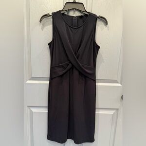 Ann Taylor Black Sheath Dress Ponte Knit Sleeveless All Occasion. 2petite